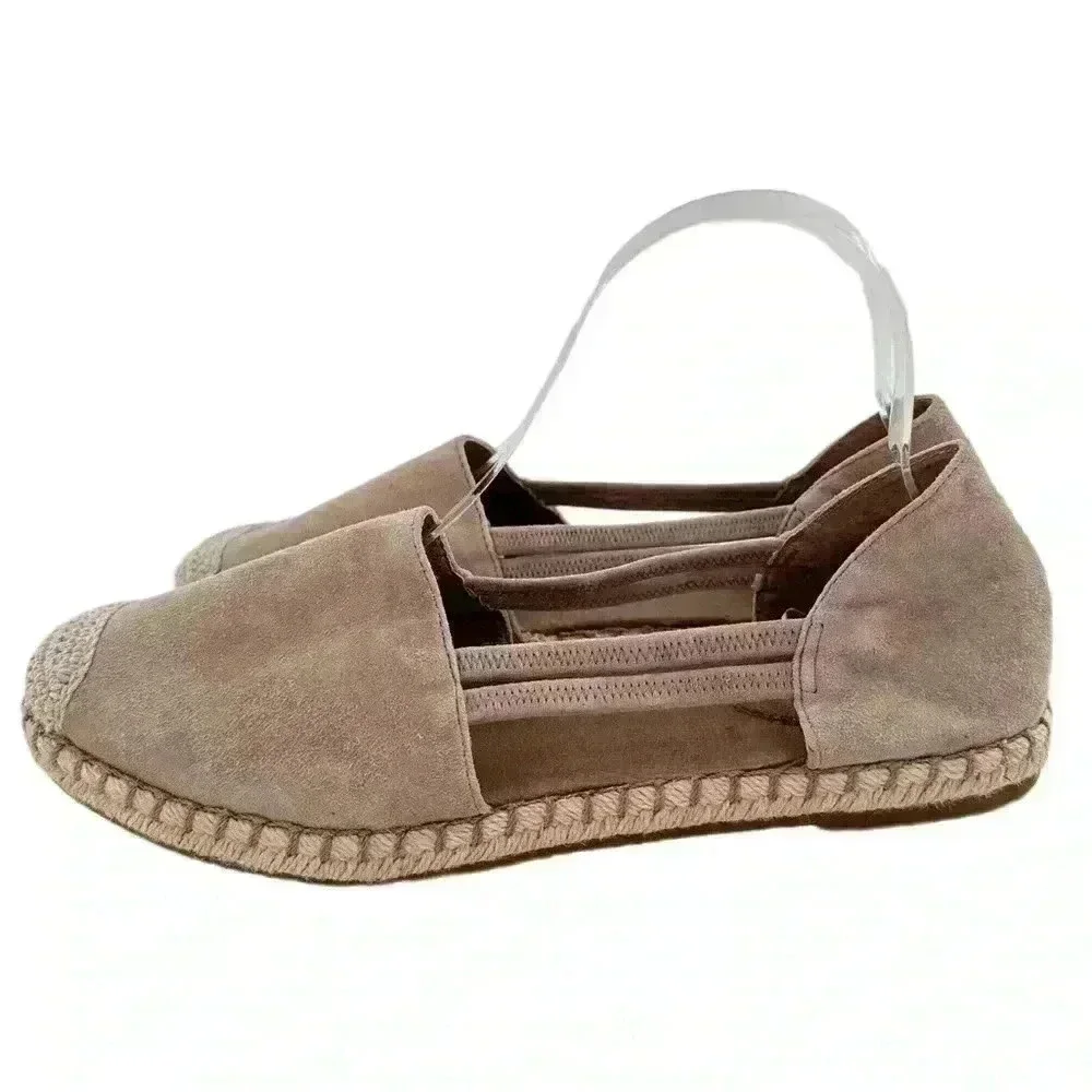 New Adam tucker flats Patton14 size 9 beige suede dorsay crocheted Espadrilles
